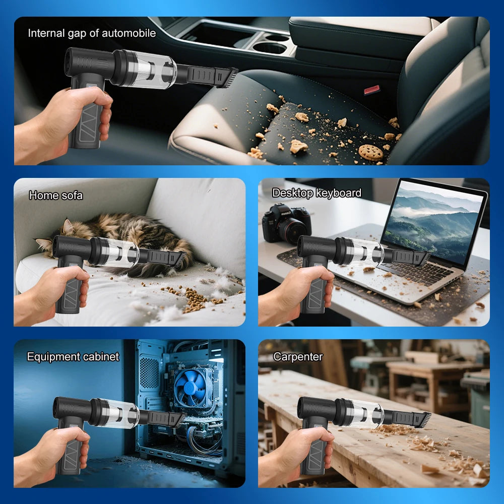 KaiAqua New S12 Turbo Jet Fan 150000RPM Wireless Air Duster Portable Blower Speed Powerful Fan For Car Cleaning Keyboard Duster